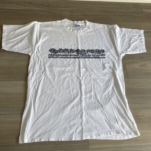 Vintage All Sport Events White Mens Shirt‎ XL Hawaii Single Stitch 100% Cotton